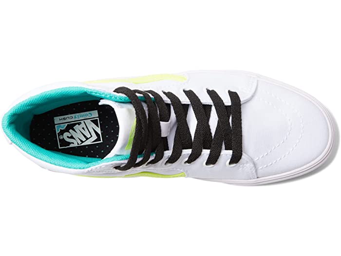 (取寄) バンズ キッズ ボーイズ コンフィクッシュ (ビッグ キッズ) Vans Kids boys ComfyCush SK8-Hi (Big Kid) (Fluro) Safety Yellow/True White