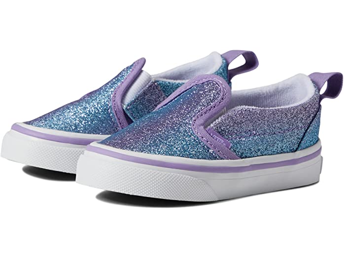 (取寄) バンズ キッズ ガールズ スリップ-オン V (インファント/トドラー) Vans Kids girls Slip-On V (Infant/Toddler) (Ombre Glitter) Multi/True White