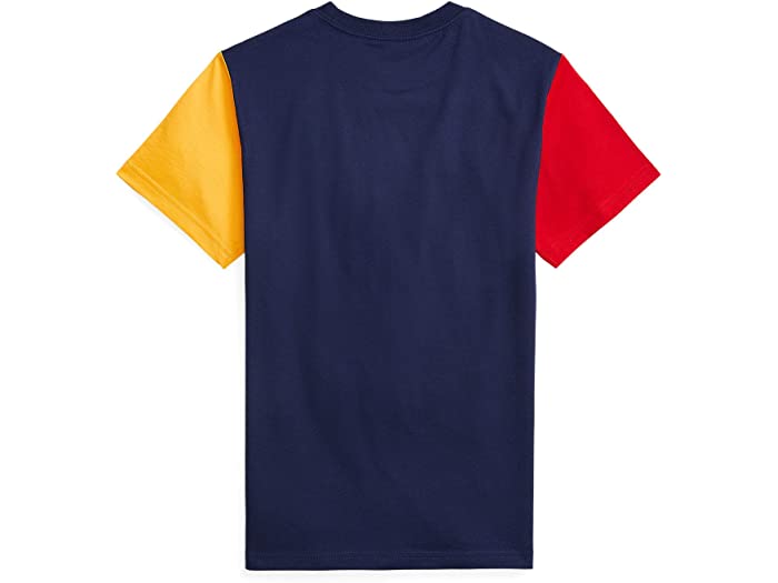 (取寄) ラルフローレン キッズ ボーイズ ポロ ベアー カラーブロックト コットン ティー (ビッグ キッズ) Polo Ralph Lauren Kids boys Polo Bear Color-Blocked Cotton Tee (Big Kids) Newport Navy Multi