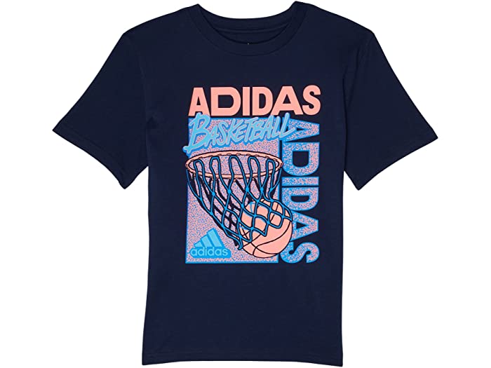 (取寄) アディダス キッズ ボーイズ バスケットボール ティー (ビッグ キッズ) adidas Kids boys Basketball Tee (Big Kids) Navy