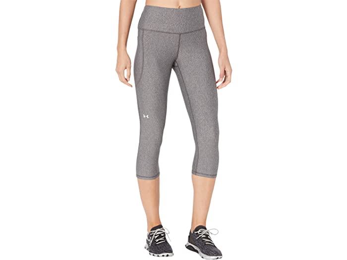 () A_[A[}[ fB[X q[gMA A[}[ nCEGXg |Pbgh Jv Under Armour women HeatGear Armour High-Waisted Pocketed Capris Charcoal Light Heather/White