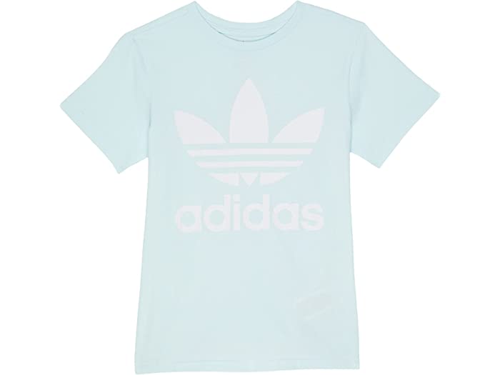 (取寄) アディダス オリジナルス キッズ ボーイズ トレフォイル Tシャツ (リトル キッズ/ビッグ キッズ) adidas Originals Kids boys Trefoil T-Shirt (Little Kids/Big Kids) Almost Blue/White