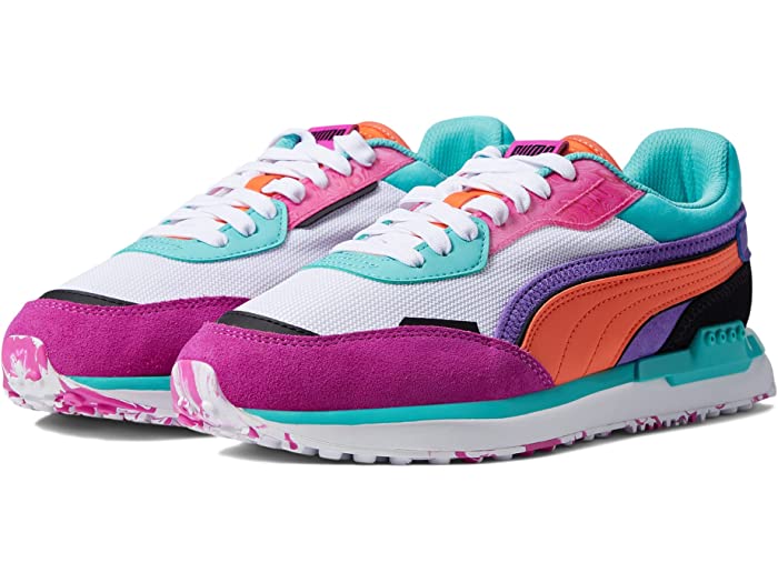 (取寄) プーマ レディース シティ ライダー ヒプノタイズ PUMA women City Rider Hypnotize Puma White/Nasturtium/Puma Black