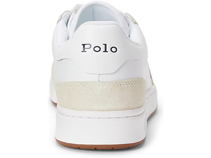 (取寄) ラルフローレン メンズ コート ロートップ スニーカー Polo Ralph Lauren men Court Low-Top Sneaker White/Newport Navy Suede/Leather