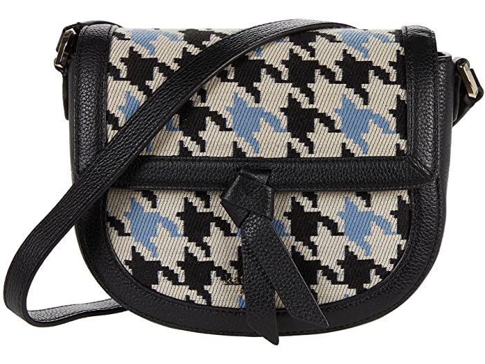 (取寄) ケイトスペード ノット ハウンドトゥース ミディアム サドル バッグ Kate Spade New York Knott Houndstooth Medium Saddle Bag Multi