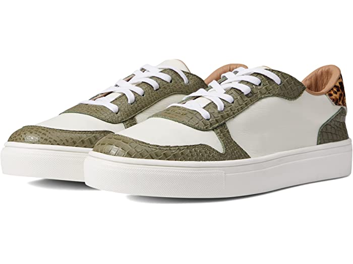 (取寄) カナース レディース KAANAS women Baru Contrast Leather Lace-Up Sneaker Olive