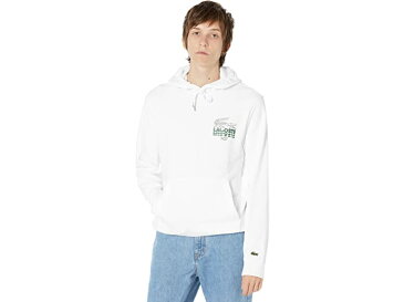 (取寄) ラコステ メンズ Lacoste men Long Sleeve Graphic Sweatshirt White