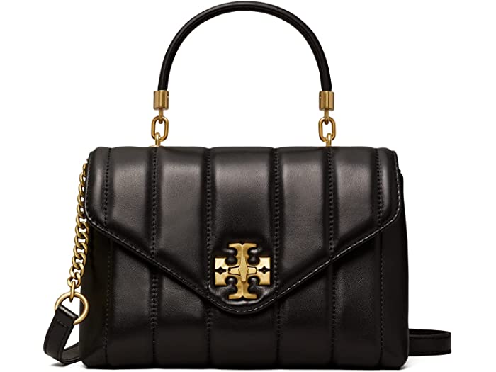 (取寄) トリーバーチ Tory Burch Kira Small Top-Handle Satchel Black/Rolled Gold