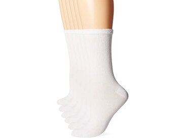 (取寄) ヘインズ レディース ウィメンズ 6パック クルー ソックス Hanes women Womens 6-Pack Crew Socks White