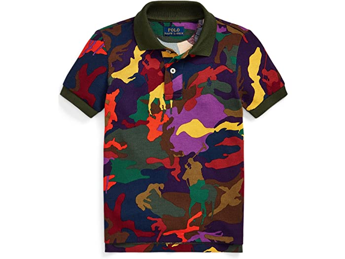 (取寄) ラルフローレン キッズ ボーイズ Polo Ralph Lauren Kids boys Polo Pony Camo Cotton Mesh Polo Shirt (Toddler) Town Country Player Camo