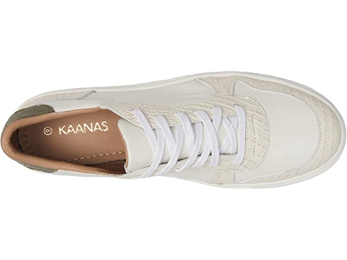 (取寄) カナース レディース KAANAS women Baru Contrast Leather Lace-Up Sneaker Off-White