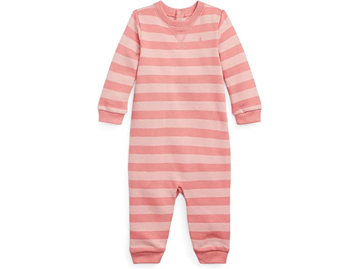 (取寄) ラルフローレン キッズ ガールズ Polo Ralph Lauren Kids girls Striped Fleece Coverall (Infant) Desert Rose/Adirondack Rose