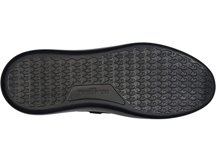 (取寄) カール ラガーフェルド パリ メンズ Karl Lagerfeld Paris men Nylon/Leather Banded Logo Slip-On Sneaker Black