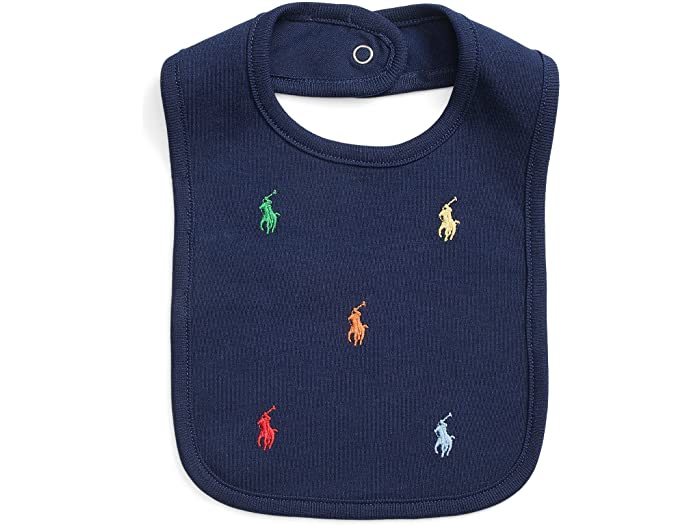 (取寄) ラルフローレン キッズ ボーイズ Polo Ralph Lauren Kids boys Polo Pony Cotton Interlock Bib (Infant) French Navy