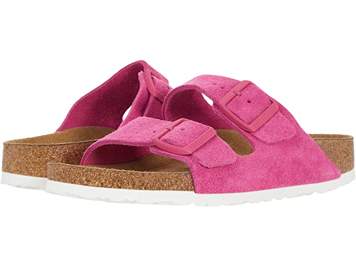 (取寄) ビルケンシュトック レディース Birkenstock women Arizona Soft Footbed Fuchsia Tulip Suede