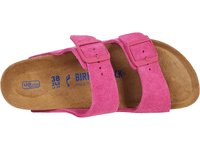 (取寄) ビルケンシュトック レディース Birkenstock women Arizona Soft Footbed Fuchsia Tulip Suede