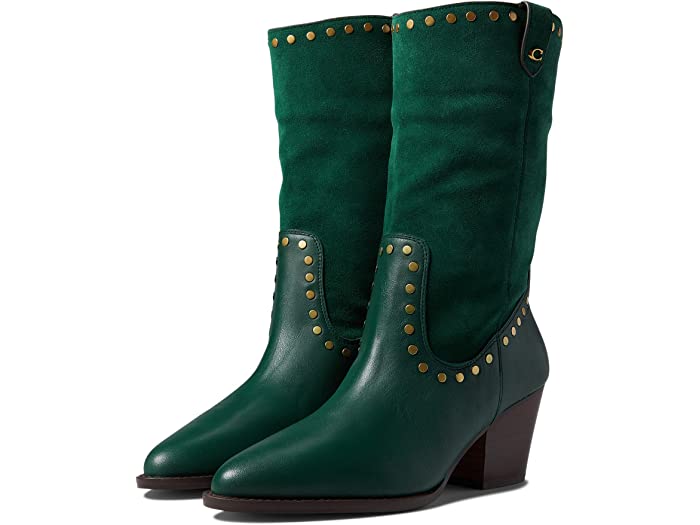 (取寄) コーチ レディース COACH women Pheobe Leather Bootie Dark Pine