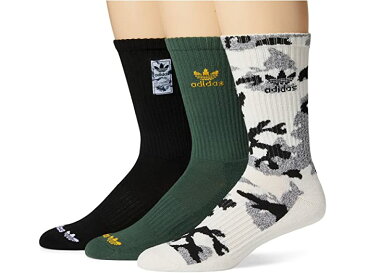 (取寄) アディダス オリジナルス メンズ adidas Originals men Originals Adi Camo Series Crew 3-Pack Black/Chalk White/Green Oxide