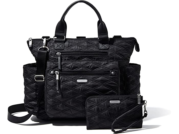 (取寄) バッガリーニ レディース Baggallini women New Classic 3-in-1 Convertible Backpack with RFID Phone Wristlet Black Quilt