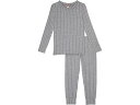 (取寄) エバージェイ ミニ ジゼル プリンテッド Pj セット (リトル キッズ/ビッグ キッズ) Eberjey Mini Gisele Printed PJ Set (Little Kids/Big Kids) Classic Stripe/Heather Grey