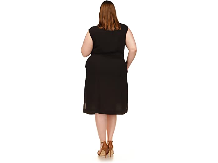 【ワンピース】 (取寄) マイケルコース レディース MICHAEL Michael Kors women Plus Size Drapey Crepe Trench Dress Black：スウィートラグ トップス