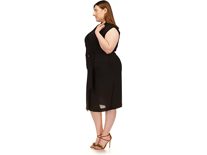 【ワンピース】 (取寄) マイケルコース レディース MICHAEL Michael Kors women Plus Size Drapey Crepe Trench Dress Black：スウィートラグ トップス