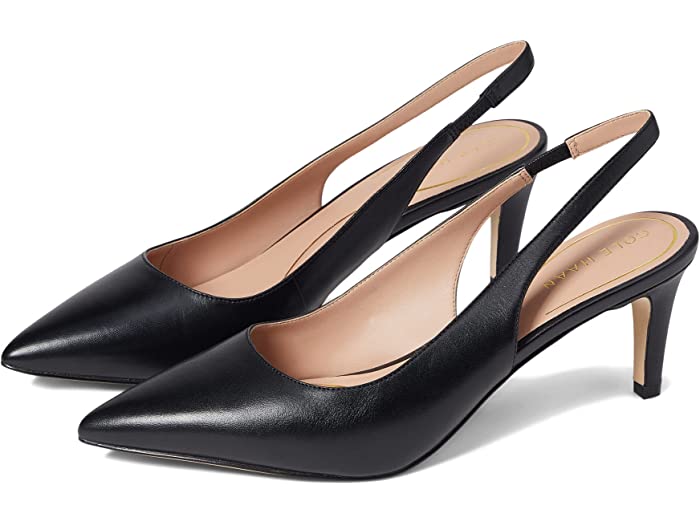 コールハーン (取寄) コールハーン レディース ヴァンダム スリング ポンプ 65 Cole Haan women Vandam Sling Pump 65 Black Leather