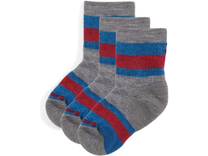 () ޡȥ å å ϥ ե å ȥ饤ץ 롼 å 3-ѥå (ȥɥ顼/ȥ å/ӥå å) Smartwool Kids kids Hike Full Cushion Striped Crew Socks 3-Pack (Toddler/Little Kid/Big Kid) Light Gray