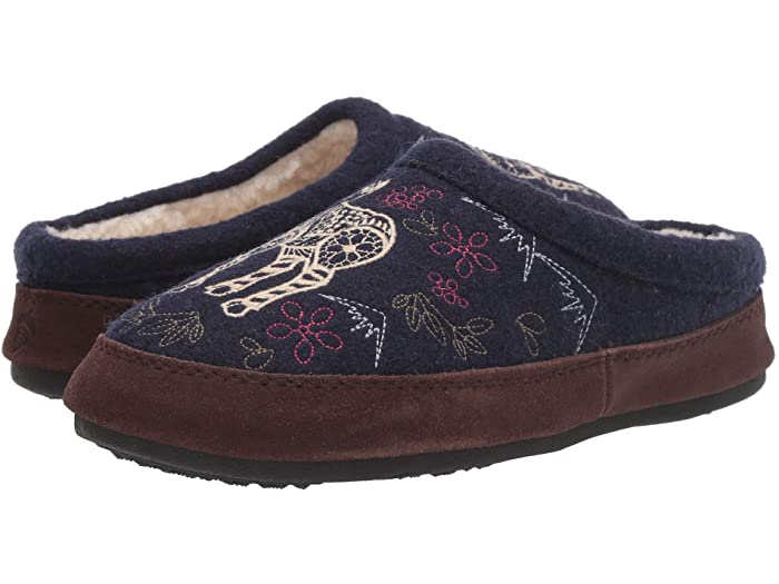 (取寄) エイコーン レディース フォレスト ミュール Acorn women Forest Mule Navy Blue Moose