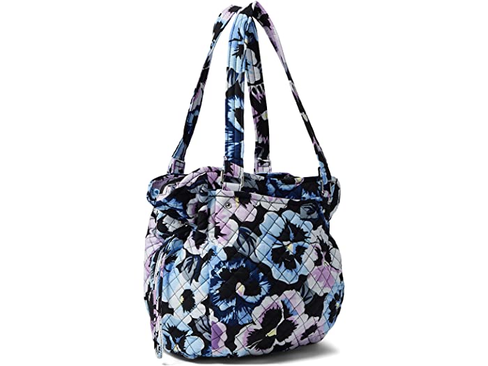 (取寄) ヴェラ ブラッドリー レディース コットン グレンナ サッチェル パース Vera Bradley women Cotton Glenna Satchel Purse Plum Pansies