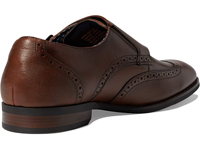 () XeCV[ A_X Y ECO eBbv _u N Xgbv Stacy Adams men Karson Wing Tip Double Monk Strap Cognac