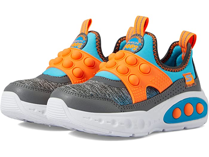 () å㡼 ˡ å ܡ 1 ݥåץ 1 SKECHERS KIDS boys SKECHERS KIDS Sport-Skech Pops 402170L (Little Kid/Big Kid) Charcoal/Blue