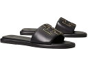 (取寄) トリーバーチ ダブル T スポーツ スライド Tory Burch Double T Sport Slide Perfect Black/Gold
