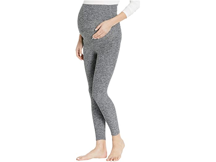 (取寄) ビヨンドヨガ レディース マタニティ エンパイア ウェスト スペースダイ カプリ レギンス Beyond Yoga women Maternity Empire Waisted Spacedye Capri Leggings Black/White Spacedye