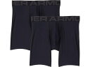 (取寄) アンダーアーマー メンズ テック 6 ボクサージョック 2-パック Under Armour men Tech 6" Boxerjock 2-Pack Black/Black