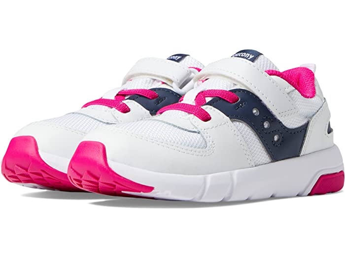 (取寄) サッカニー キッズ ガールズ オリジナルス ジャズ ライト 2.0 (トドラー/リトル キッド) Saucony Kids girls Saucony Kids Originals Jazz Lite 2.0 (Toddler/Little Kid) White/Navy/Pink