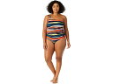 (取寄) アン コール レディース プラス サイズ リング ストラップ アシンメトリック ワンピース Anne Cole women Anne Cole Plus Size Ring Strap Asymmetric One-Piece Multicolor