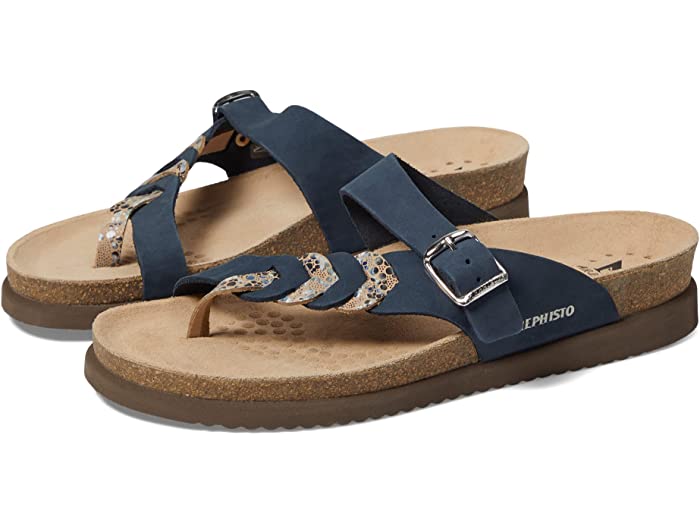 (取寄) メフィスト レディース ヘレオノーレ Mephisto women Heleonore Navy Sandalbuck/Mistic