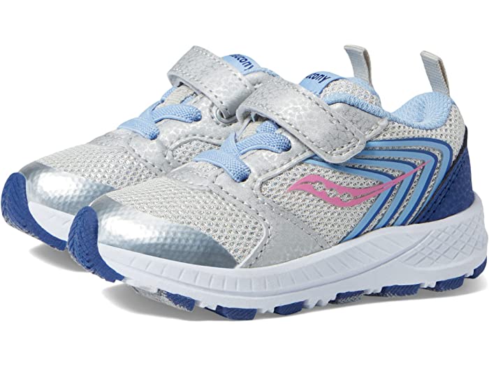 (取寄) サッカニー キッズ ガールズ ウィンド FST (トドラー/リトル キッド) Saucony Kids girls Saucony Kids Wind FST (Toddler/Little Kid) Silver/Blue/Pink