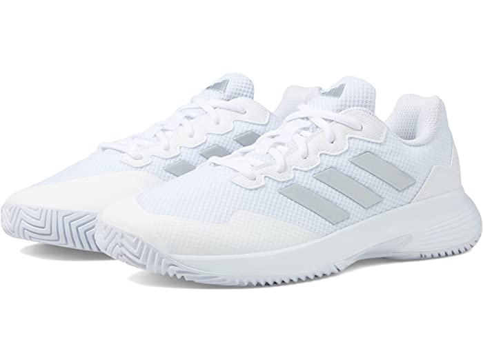 (取寄) アディダス レディース ゲームイコート 2 w adidas women GameCourt 2 W White/Silver Metallic