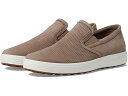 (取寄) エコー メンズ ソフト 7 スリップ-オン 2.0 パフォレイティット ECCO men ECCO Soft 7 Slip-On 2.0 Perforated Taupe/Taupe/Lion