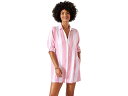 (取寄) トミーバハマ レディース ラグビー ビーチ ストライプ ボーイフレンズ シャツ カバー-アップ Tommy Bahama women Rugby Beach Stripe Boyfriend Shirt Cover-Up Coral Coast(4)
