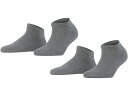 () t@P fB[X nbs[ 2-pbN Rbg Xj[J[ \bN Falke women Falke Happy 2-Pack Cotton Sneaker Sock Light Grey