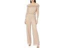 (取寄) アドリアナ パぺル レディース メタリック ロゼット ジャンプスーツ Adrianna Papell women Adrianna Papell Metallic Rosette Jumpsuit Champagne Gold