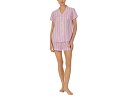 (取寄) ローレン ラルフローレン レディース ショート スリーブ ボクサー Pj セット LAUREN Ralph Lauren women LAUREN Ralph Lauren Short Sleeve Boxer PJ Set Pink Stripe