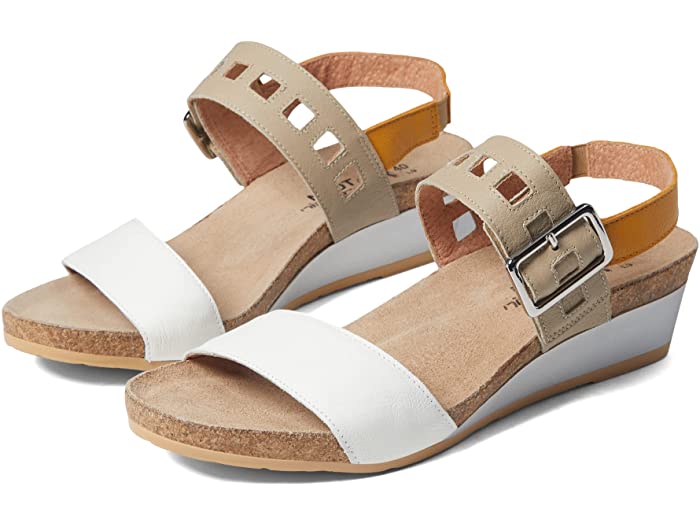 (取寄) ナオト レディース ダイナスティ Naot women Dynasty White/Beige/Marigold Leather Combo