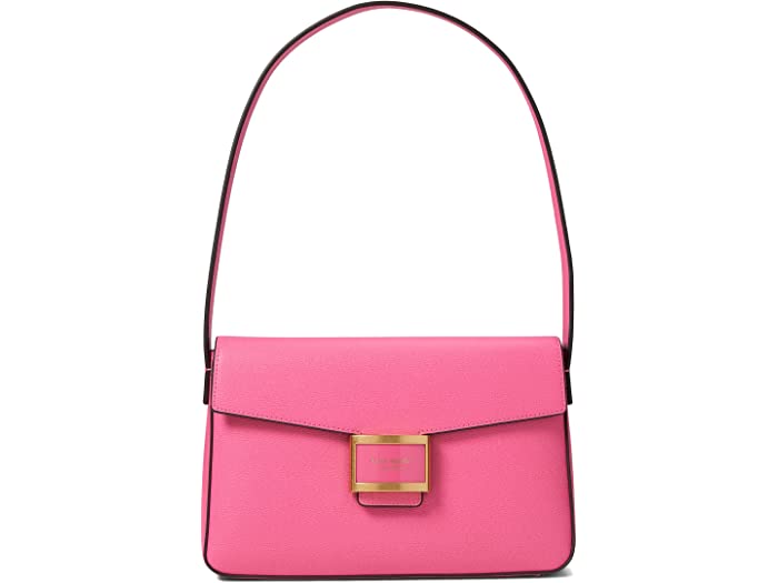 () PCgXy[h fB[X PCeB eNX`[ U[ ~fBA V_[ obO Kate Spade New York women Kate Spade New York Katy Textured Leather Medium Shoulder Bag Energy Pink