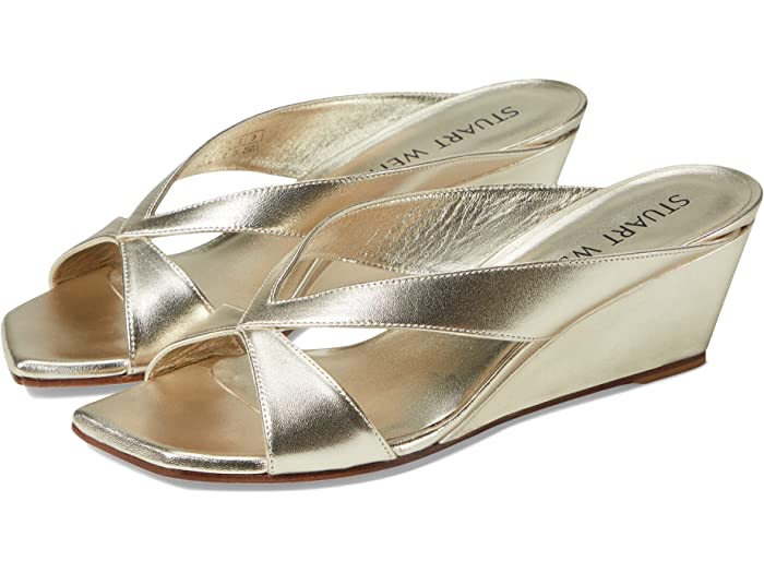 (取寄) スチュアート ワイツマン レディース マイアミ 50 ウェッジ スライド Stuart Weitzman women Stuart Weitzman Miami 50 Wedge Slide Platino