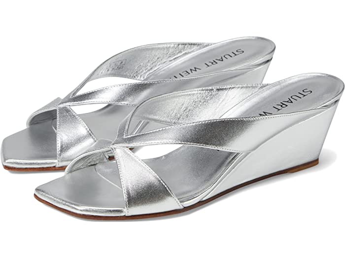 (取寄) スチュアート ワイツマン レディース マイアミ 50 ウェッジ スライド Stuart Weitzman women Stuart Weitzman Miami 50 Wedge Slide Silver