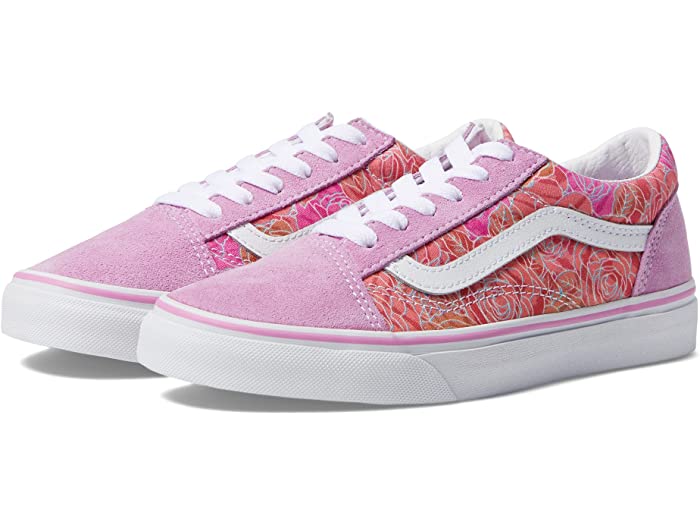 (取寄) バンズ スニーカー キッズ ガールズ オールドスクール 大きいサイズ Vans Kids girls Old Skool Rose Camo Pink Floral 1